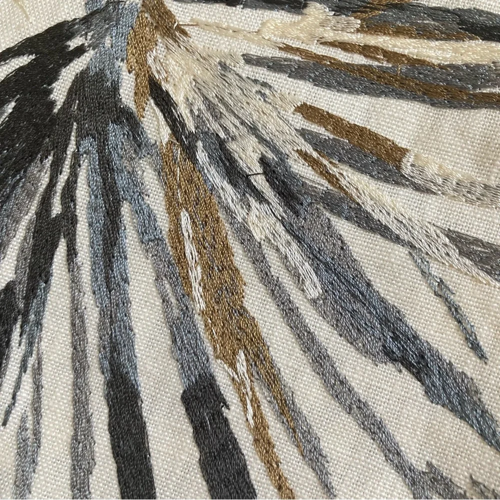 Harlequin Aucuba fabric 1 yard viscose linen blend embroidered luxury botanical